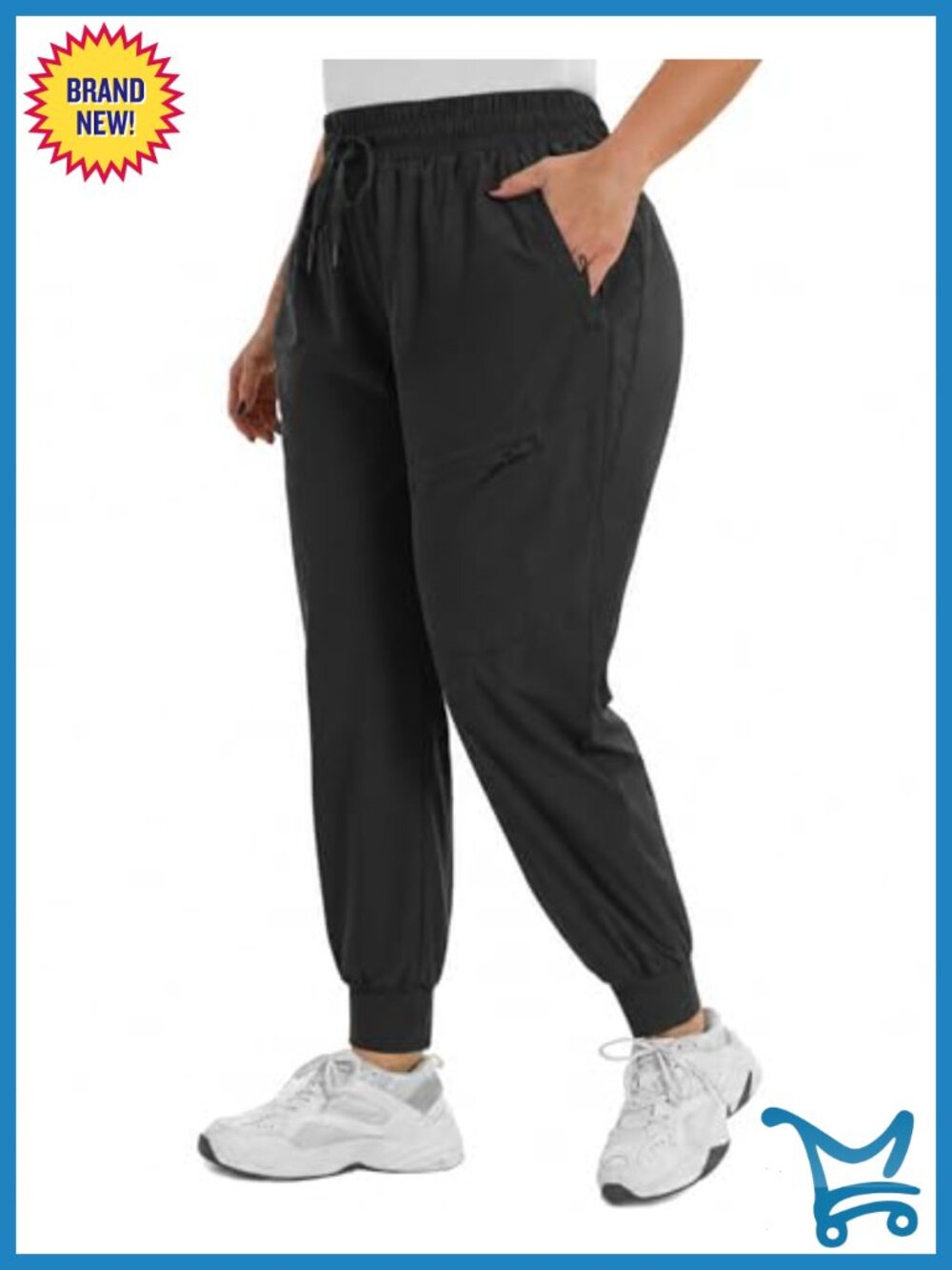 Quick Dry High Waisted Hiking Joggers with Pockets UPF 50+ Lightweight